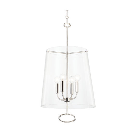 Hudson Valley 4717 James 4-lt 15" Pendant-Polished Nickel