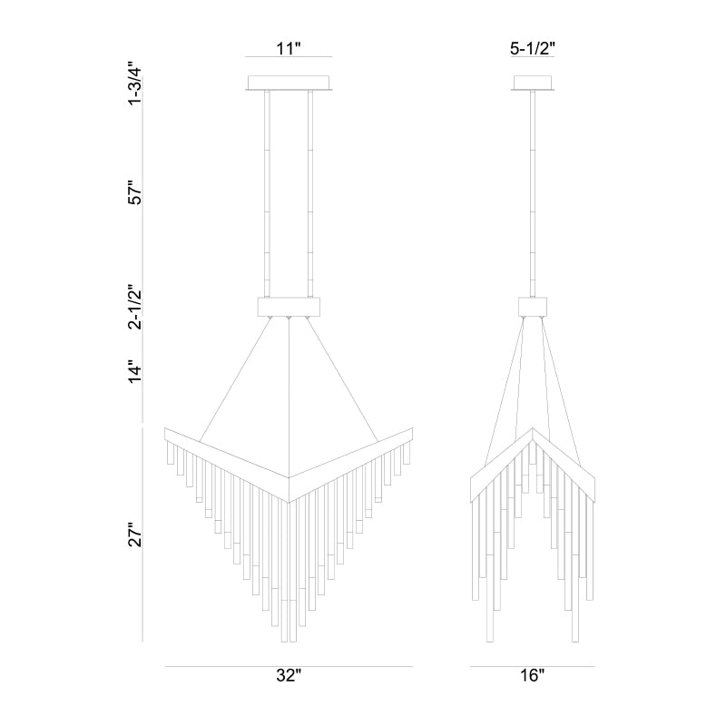 Eurofase 47187 Vivien 1-lt 32" LED Chandelier