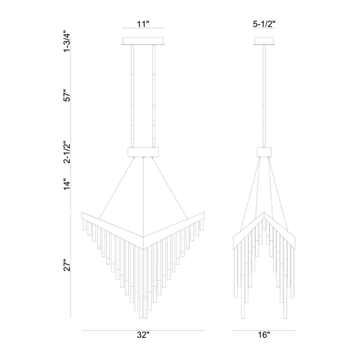 Eurofase 47187 Vivien 1-lt 32" LED Chandelier