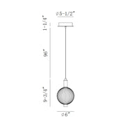 Eurofase 47189 Palmas 1-lt 10" LED Pendant