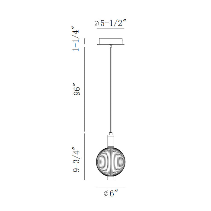 Eurofase 47189 Palmas 1-lt 10" LED Pendant