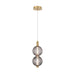 Eurofase 47190 Palmas 2-lt 16" Tall LED Pendant-Gold