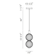 Eurofase 47190 Palmas 2-lt 16" Tall LED Pendant