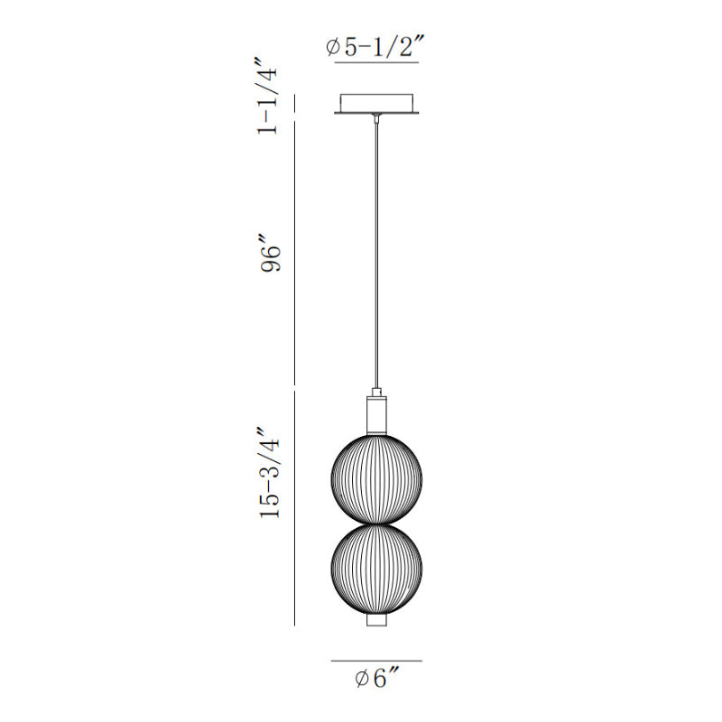 Eurofase 47190 Palmas 2-lt 16" Tall LED Pendant