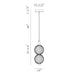 Eurofase 47190 Palmas 2-lt 16" Tall LED Pendant