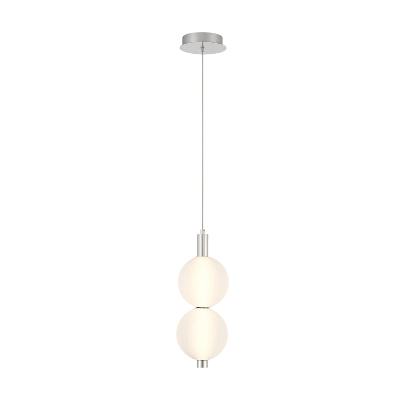 Eurofase 47190 Palmas 2-lt 16" Tall LED Pendant-Polished Nickel