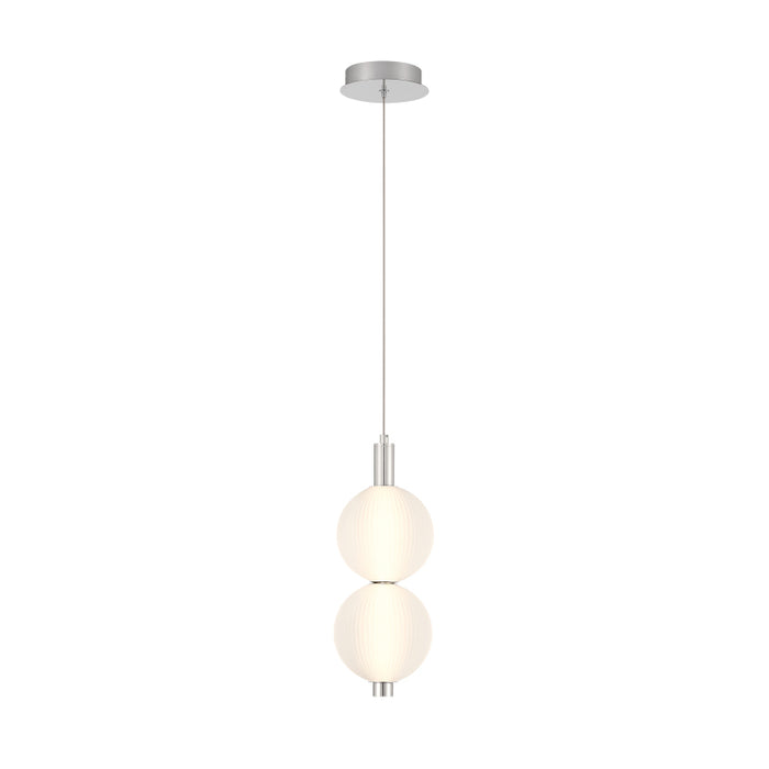 Eurofase 47190 Palmas 2-lt 16" Tall LED Pendant-Polished Nickel