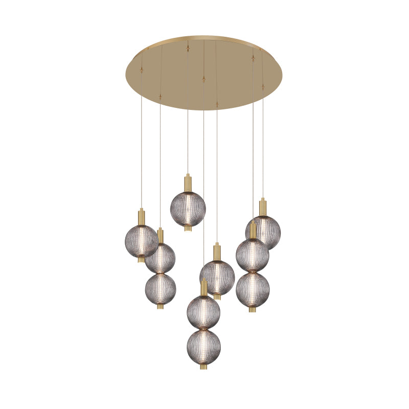 Eurofase 47191 Palmas 7-lt 30" LED Chandelier-Gold
