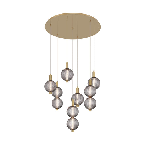 Eurofase 47191 Palmas 7-lt 30" LED Chandelier-Gold