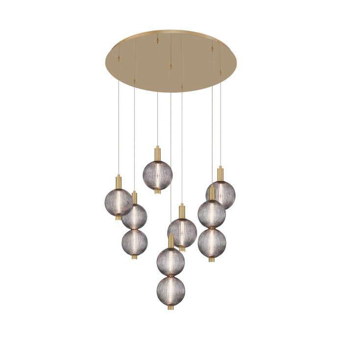 Eurofase 47191 Palmas 7-lt 30" LED Chandelier-Gold