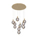 Eurofase 47191 Palmas 7-lt 30" LED Chandelier-Gold