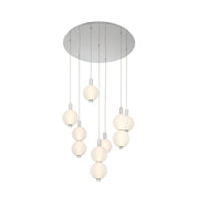 Eurofase 47191 Palmas 7-lt 30" LED Chandelier-Polished Nickel