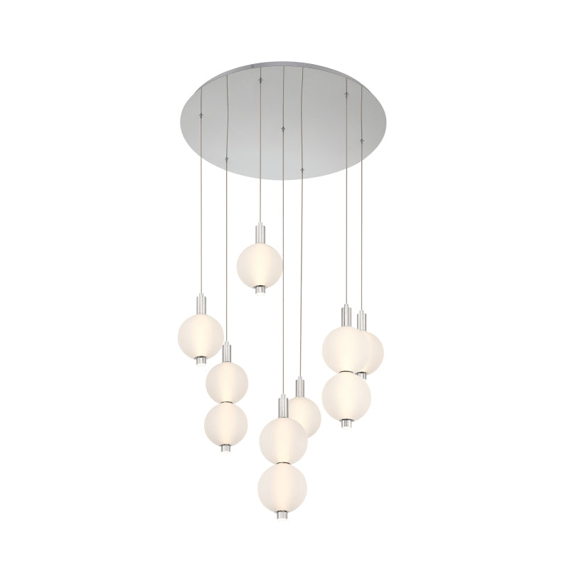 Eurofase 47191 Palmas 7-lt 30" LED Chandelier-Polished Nickel