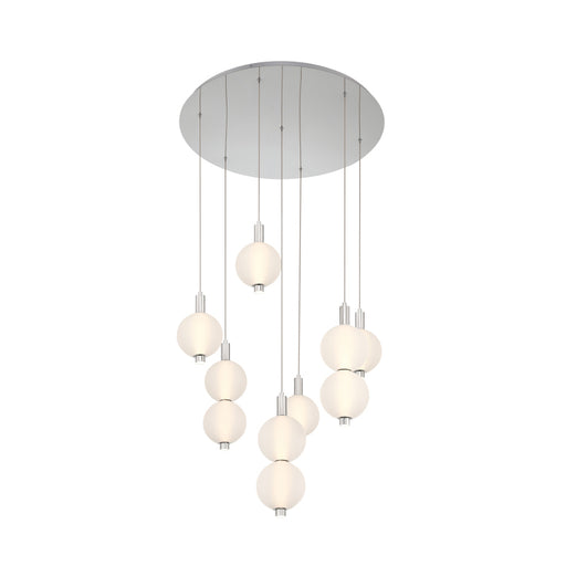 Eurofase 47191 Palmas 7-lt 30" LED Chandelier-Polished Nickel