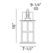 Eurofase 47200 Greyson 1-lt 16" Tall LED Outdoor Wall Sconce