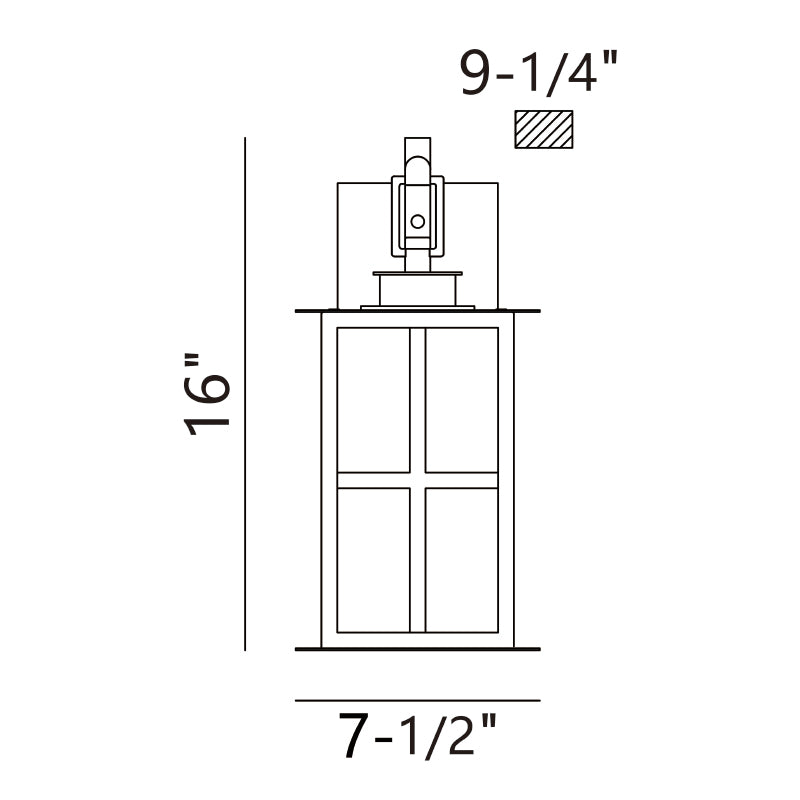 Eurofase 47200 Greyson 1-lt 16" Tall LED Outdoor Wall Sconce