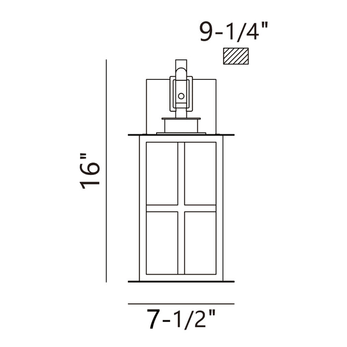 Eurofase 47200 Greyson 1-lt 16" Tall LED Outdoor Wall Sconce