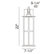Eurofase 47201 Greyson 1-lt 22" Tall LED Outdoor Wall Lantern