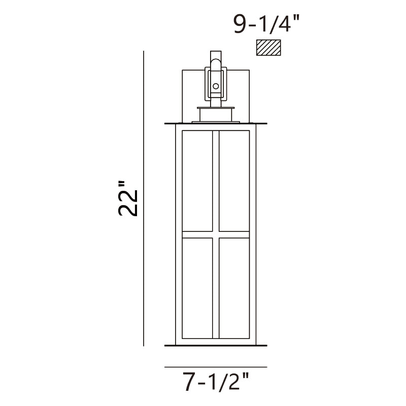 Eurofase 47201 Greyson 1-lt 22" Tall LED Outdoor Wall Lantern