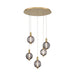 Eurofase 47208 Palmas 5-lt 24" LED Chandelier-Gold