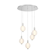 Eurofase 47208 Palmas 5-lt 24" LED Chandelier-Polished Nickel