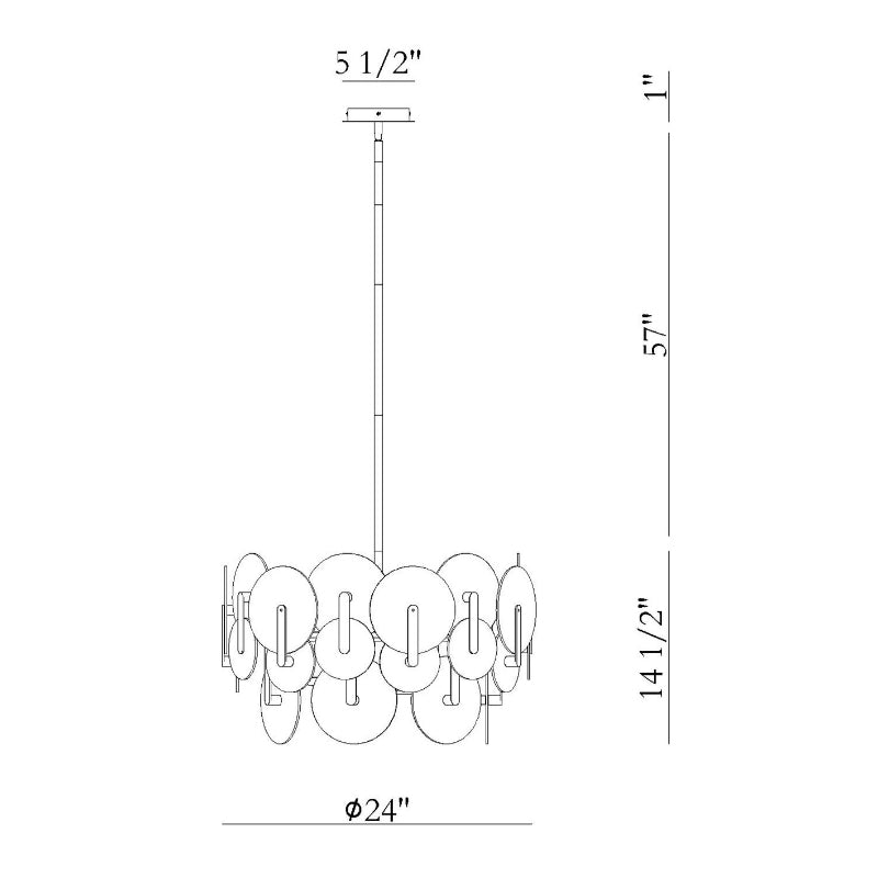 Eurofase 47209 Nuvola 2-lt 24" LED Chandelier