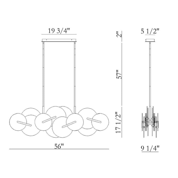Eurofase 47210 Nuvola 1-lt 56" LED Chandelier