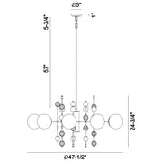 Eurofase 47222 Traiton 9-lt 48" Chandelier