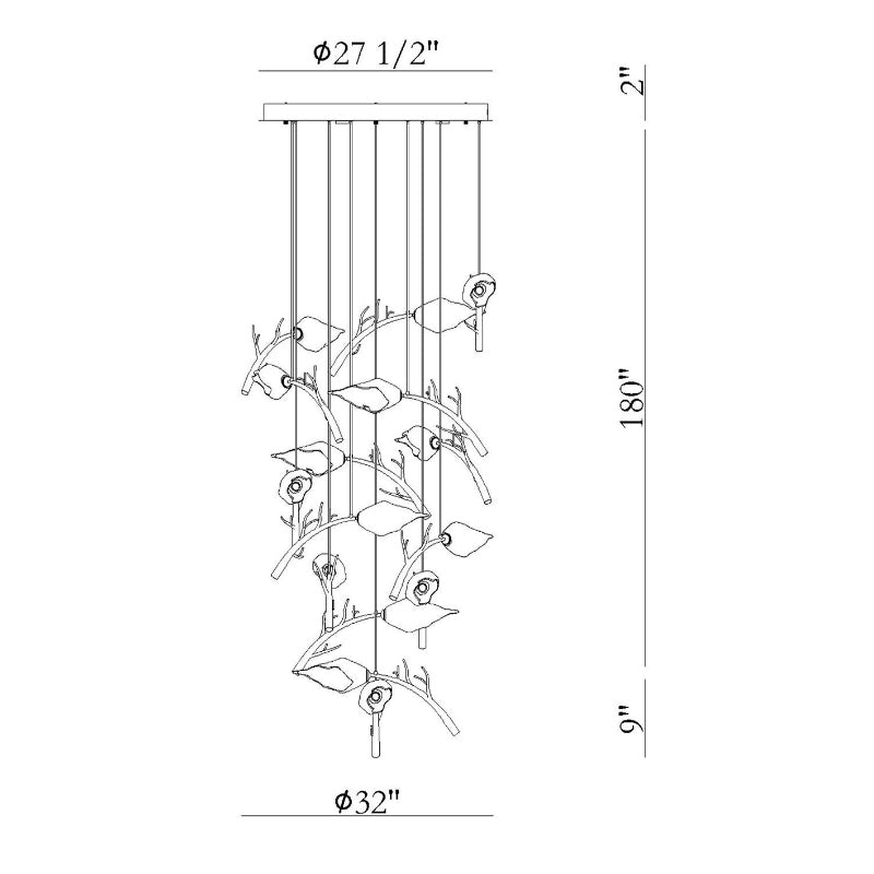 Eurofase 47227 Matera 15-lt 28" LED Chandelier