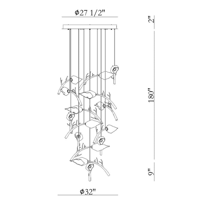 Eurofase 47227 Matera 15-lt 28" LED Chandelier