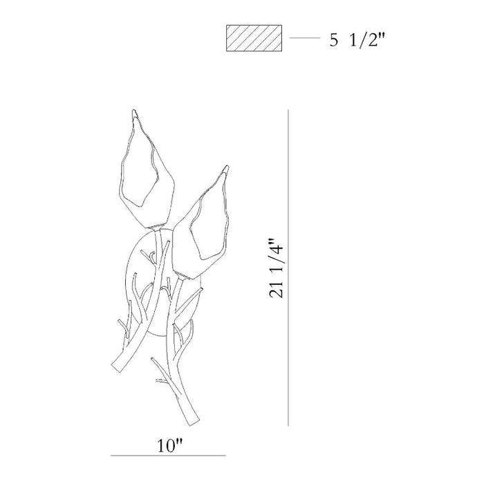 Eurofase 47228 Matera 2-lt 21" Tall LED Wall Sconce