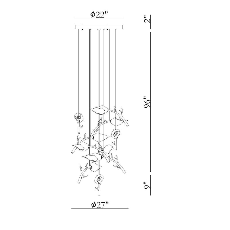Eurofase 47229 Matera 10-lt 22" LED Chandelier