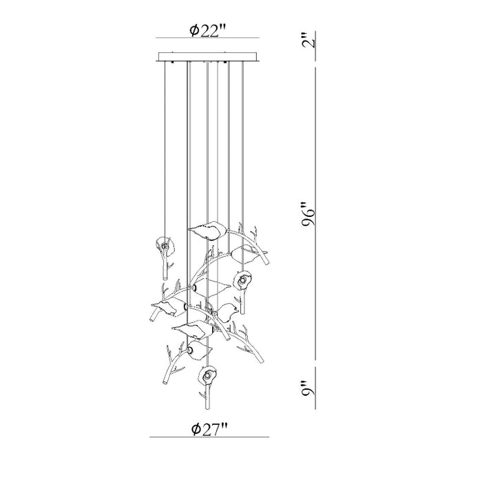 Eurofase 47229 Matera 10-lt 22" LED Chandelier