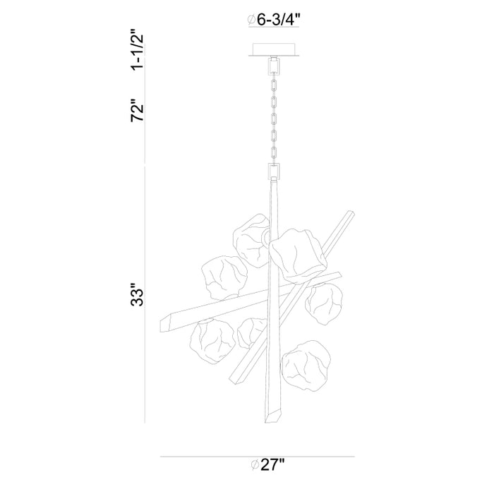 Eurofase 47234 Thorah 7-lt 27" LED Chandelier