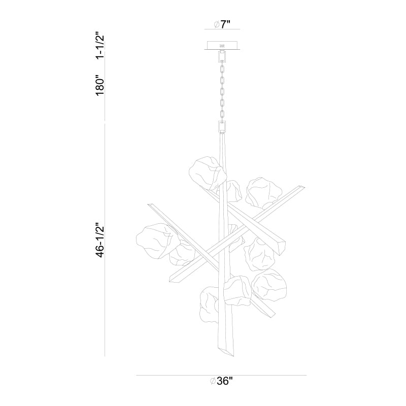 Eurofase 47235 Thorah 10-lt 36" LED Chandelier