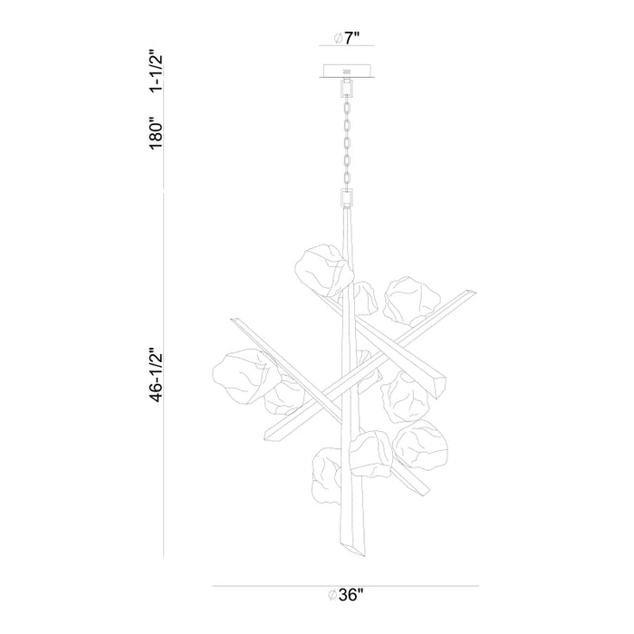 Eurofase 47235 Thorah 10-lt 36" LED Chandelier