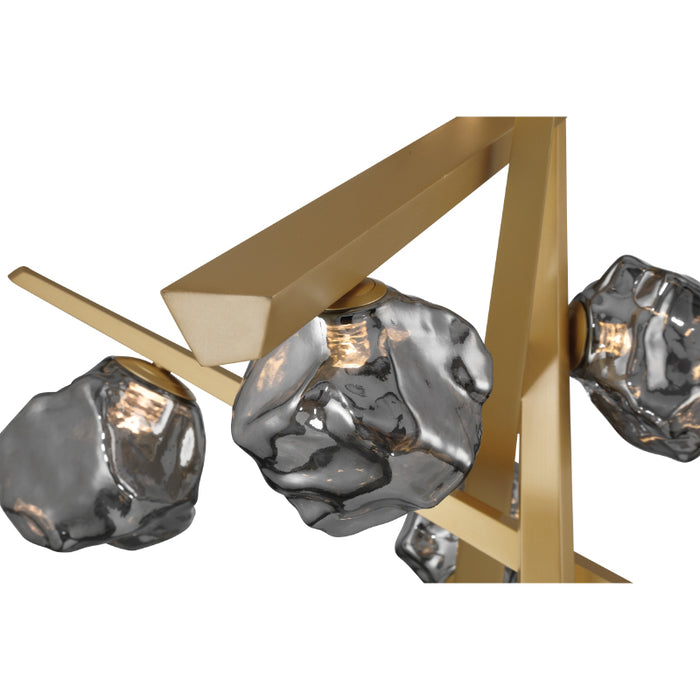 Eurofase 47235 Thorah 10-lt 36" LED Chandelier-Matte Gold