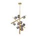 Eurofase 47235 Thorah 10-lt 36" LED Chandelier-Matte Gold