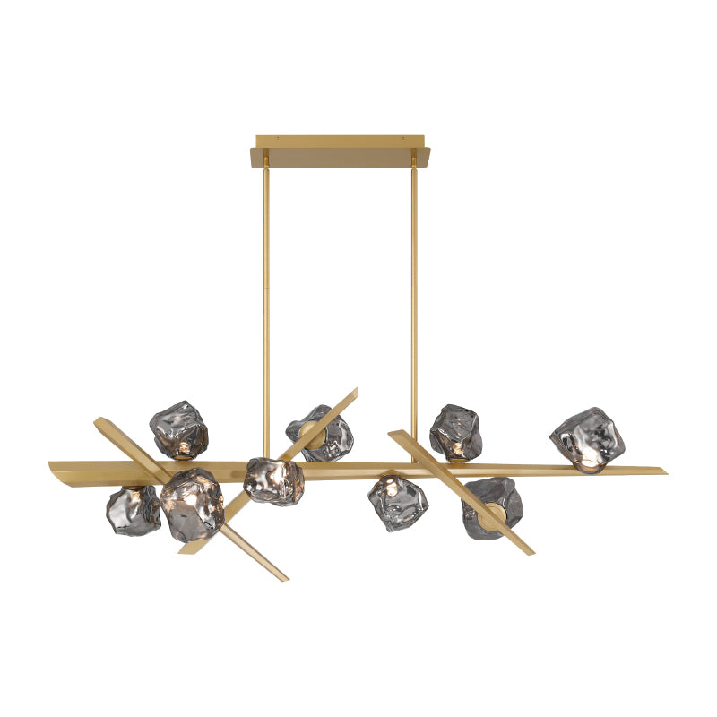 Eurofase 47236 Thorah 9-lt 59" LED Linear Chandelier-Matte Gold