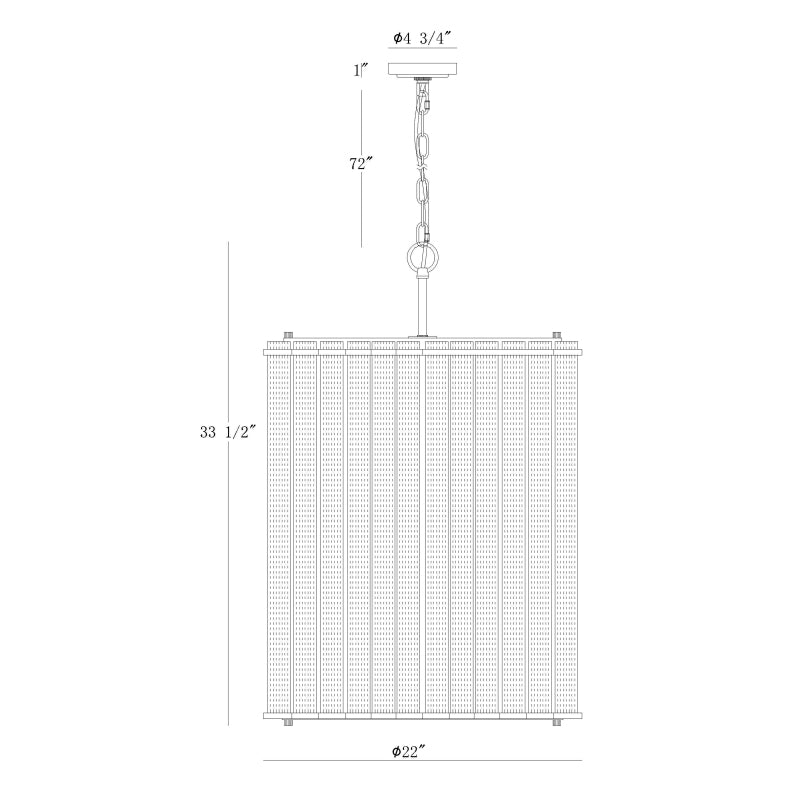 Eurofase 47238 Glasbury 8-lt 22" Chandelier