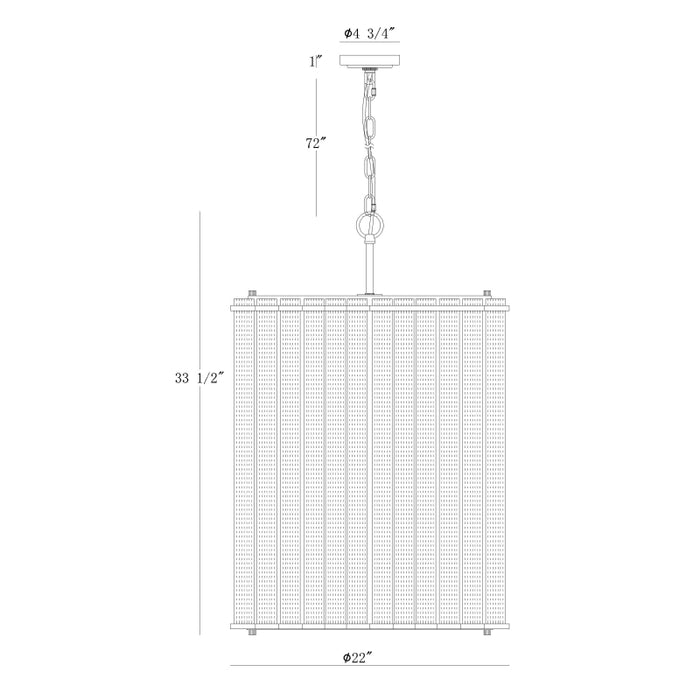 Eurofase 47238 Glasbury 8-lt 22" Chandelier