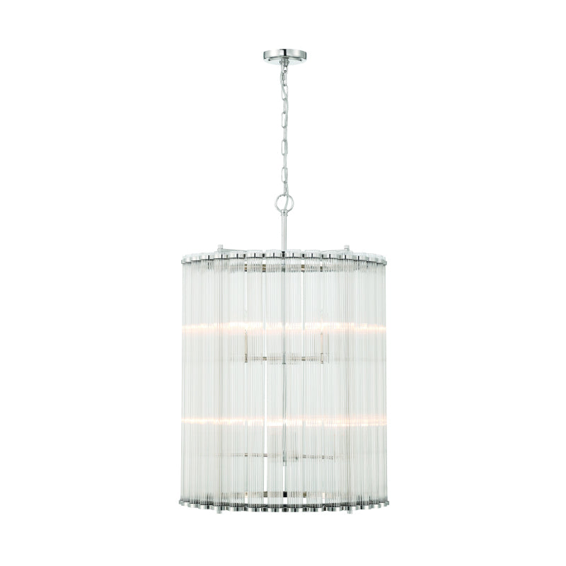 Eurofase 47238 Glasbury 8-lt 22" Chandelier-Polished Nickel