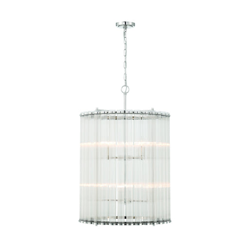 Eurofase 47238 Glasbury 8-lt 22" Chandelier-Polished Nickel