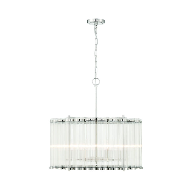 Eurofase 47239 Glasbury 6-lt 24" Chandelier-Polished Nickel