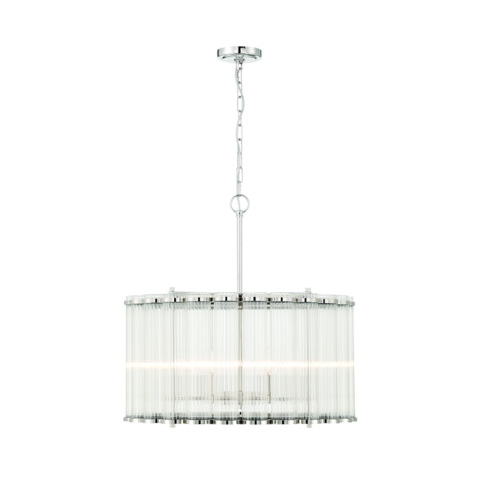 Eurofase 47239 Glasbury 6-lt 24" Chandelier-Polished Nickel
