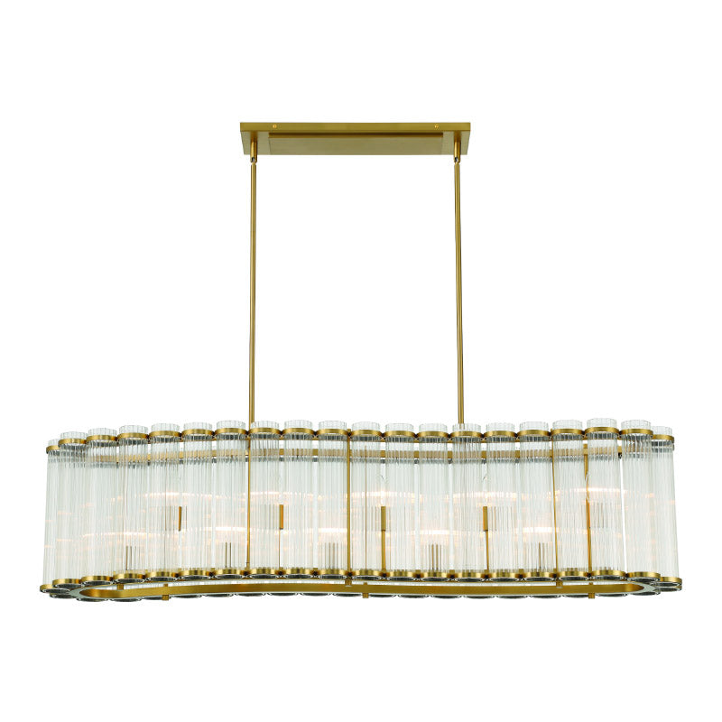 Eurofase 47240 Glasbury 10-lt 52" Chandelier - Gold