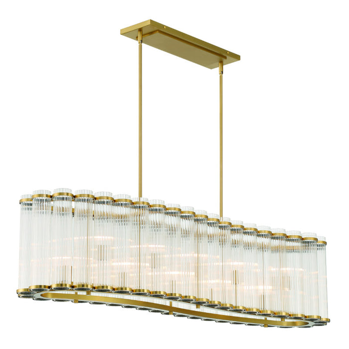 Eurofase 47240 Glasbury 10-lt 52" Chandelier - Gold