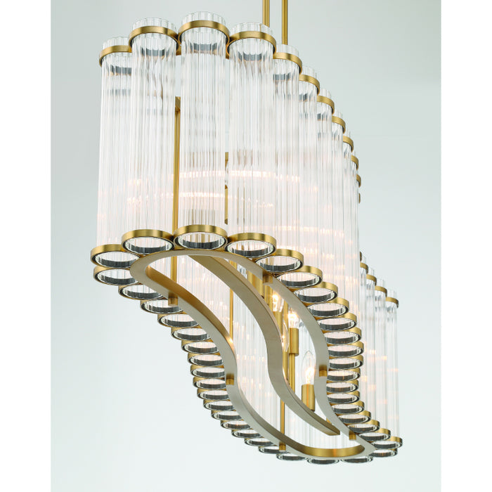 Eurofase 47240 Glasbury 10-lt 52" Chandelier - Gold