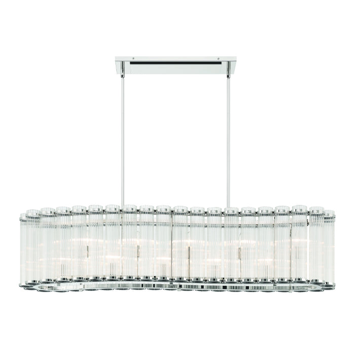 Eurofase 47240 Glasbury 10-lt 52" Chandelier - Polished Nickel