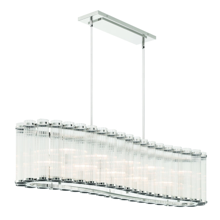 Eurofase 47240 Glasbury 10-lt 52" Chandelier - Polished Nickel